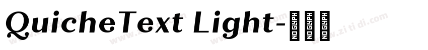QuicheText Light字体转换